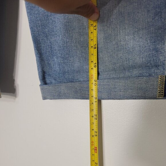 Lauren Ralph Lauren Women's Blue Mid Rise Slim Fit Bermuda Jeans Short Size 2 - Picture 12 of 14